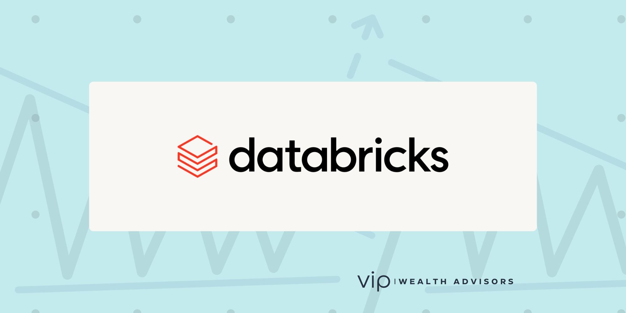 Databricks logo over financial charts, symbolizing pre-IPO equity planning for employees